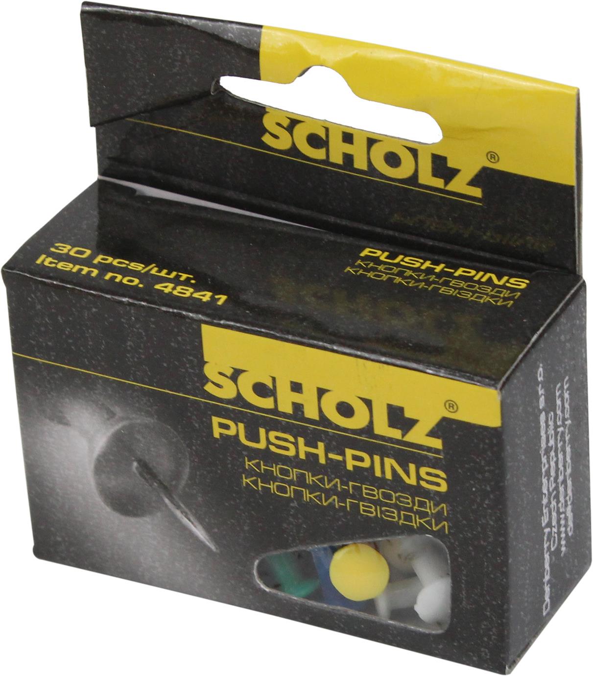 Кнопки "Scholz" №4841 (30шт) кольорові(10) — фото товару | Канцелярський Сад