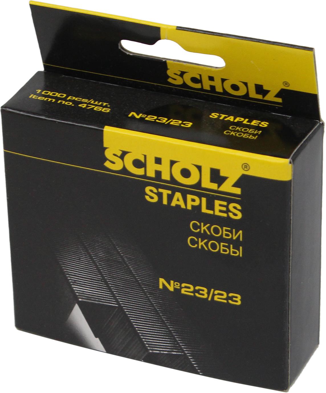 Скоби "Scholz" №23/23 (1000шт) №4766(10) — фото товару | Канцелярський Сад