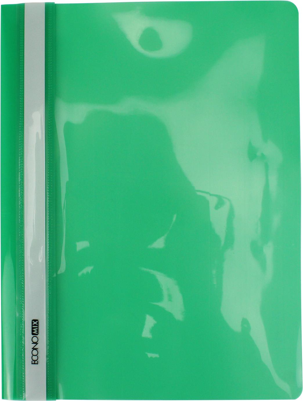 Папка-швидкозш. "Economix" №E31511-04 А4 з прозор.верхом,без перфор.,глянц. зелена(10)(300) — фото товару | Канцелярський Сад