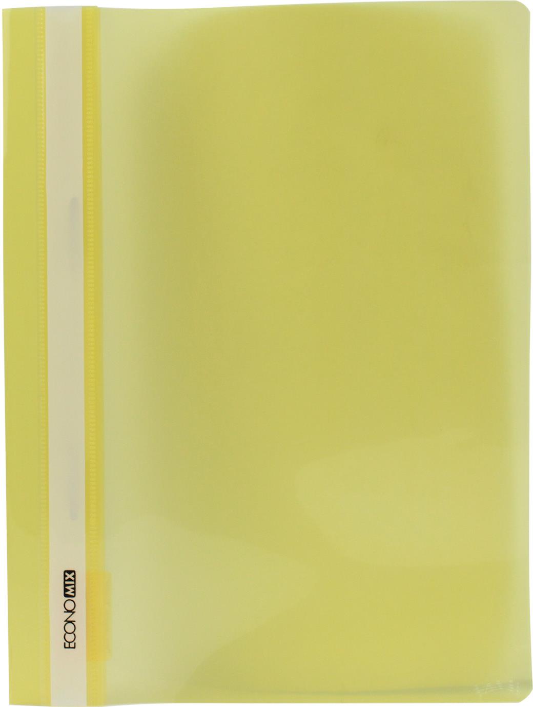 Папка-швидкозш. "Economix" №E31511-05 А4 з прозор.верхом,без перфор.,глянц. жовта(10)(300) — фото товару | Канцелярський Сад