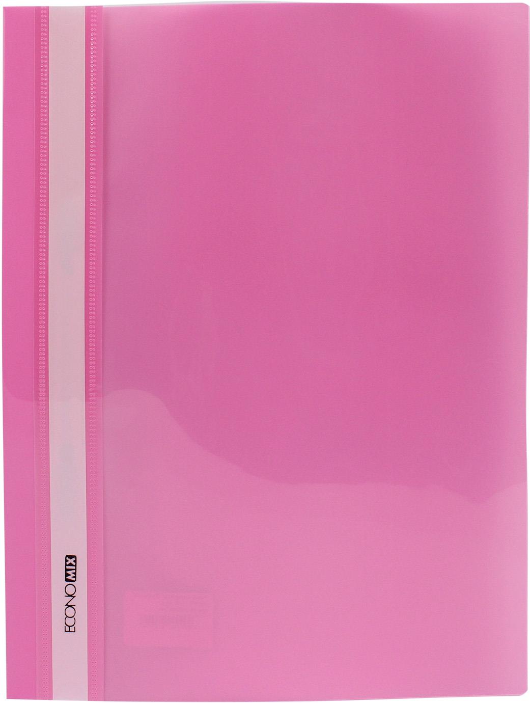 Папка-швидкозш. "Economix" №E31511-09 А4 з прозор.верхом,без перфор.,глянц. рожева(10)(300) — фото товару | Канцелярський Сад