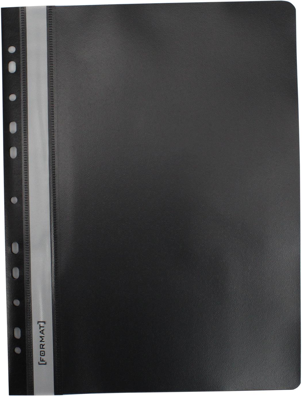 Папка-швидкозш. "Economix Light" №E38504-01 А4 з прозор.верхом,з перфор.,апельс.,чорна(10)(300) — фото товару | Канцелярський Сад