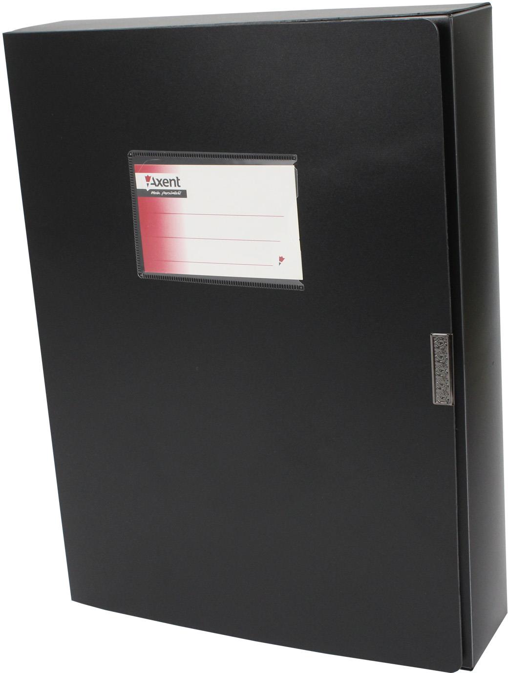 Папка-бокс "Axent" №1760-01 А4 60мм чорна(1)(9)(36) — фото товару | Канцелярський Сад