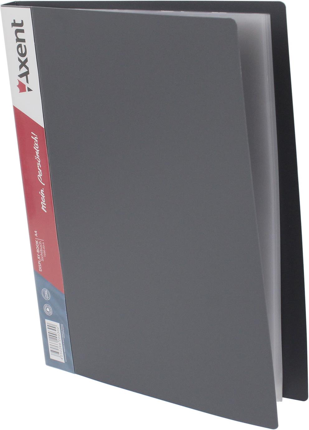 Папка "Axent" №1030-03 А4 з 30ф. сіра(24)(48) — фото товару | Канцелярський Сад