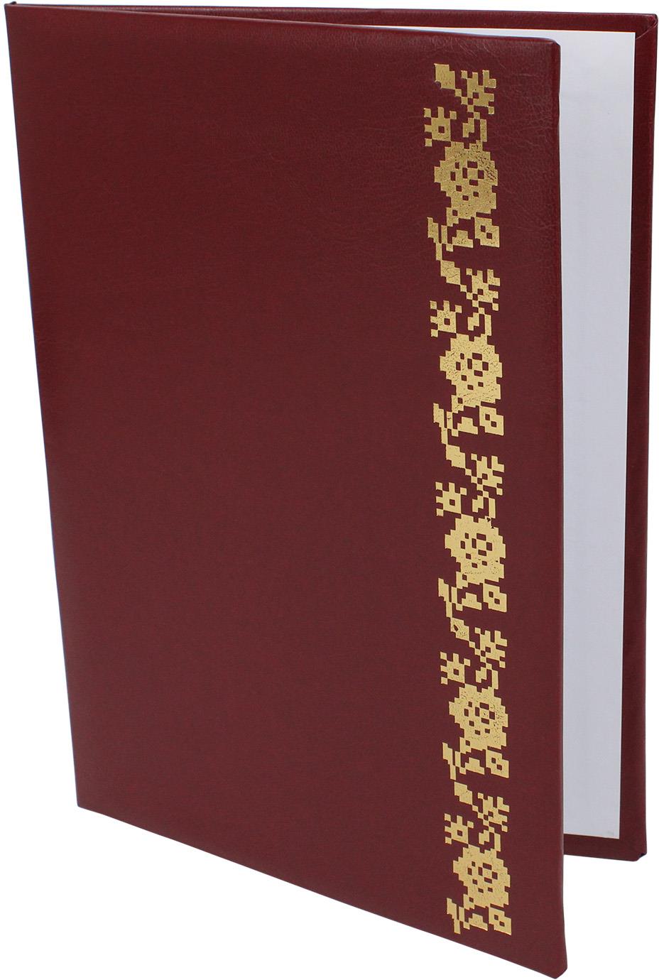 Папка А4 "Орнамент" з тисн. бордо №СП0038/Вінпап/(1)(20) — фото товару | Канцелярський Сад