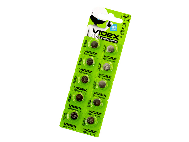 Батарейка Videx AG7/10bl(LR926/LR927)(10)(100)/1/ — фото товару | Канцелярський Сад