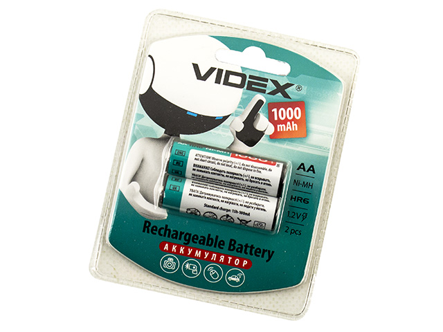 Акумулятори Videx (HR-06,1000mAh)/блістер 2шт(10) — купити | Канцелярський Сад
