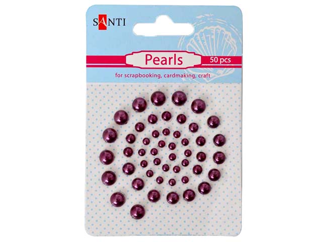 Набір перлин самокл. "Santi" стигла вишня (50шт) №740188(10) — фото товару | Канцелярський Сад
