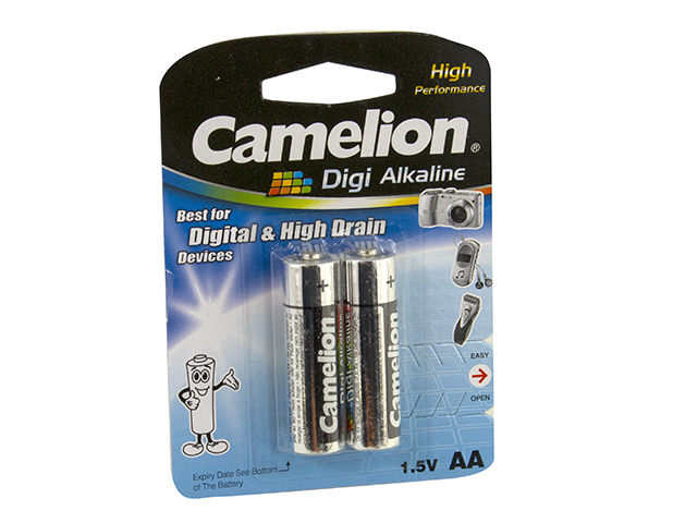 Батарейки Camelion Digi Alkaline LR-06/блістер 2шт (12) — купити | Канцелярський Сад