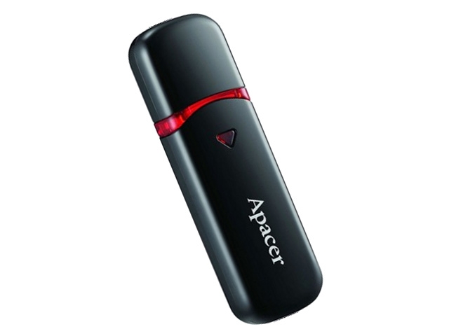Флеш-пам`ять 32GB "Apacer" AH333 USB2.0 black №0424 — фото товару | Канцелярський Сад