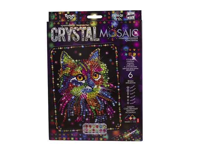 Набір креативної творчості "Crystal Mosaic" №CRM-01-01,02,03,04...10/DankoToys/(10)(20) — фото товару | Канцелярський Сад