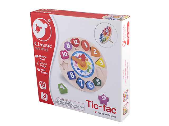 Іграшка дерев'яна Сортер годинник №3655 /Classic World/ — фото товару | Канцелярський Сад