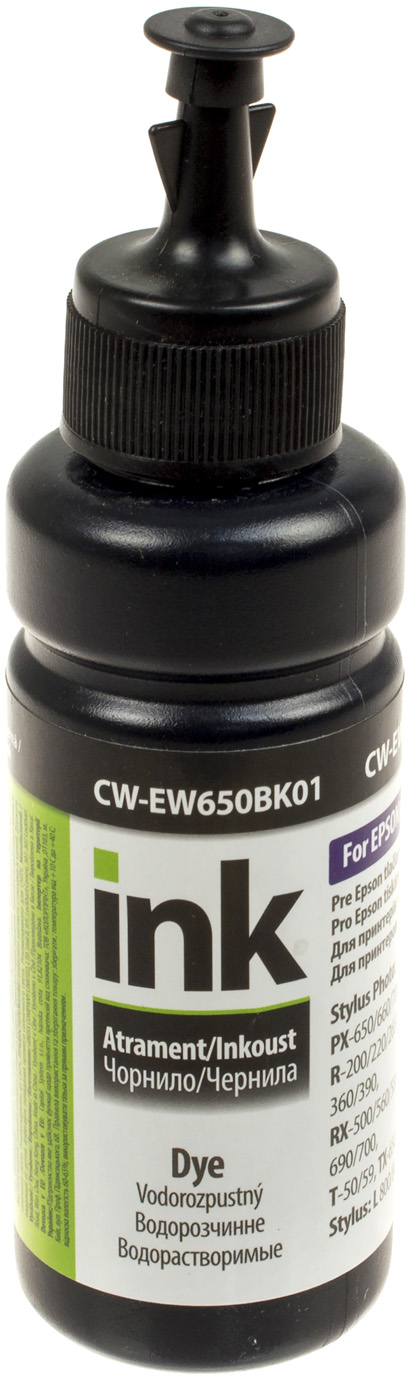 Чорнило ColorWay Epson TX650/EW650Bk 100мл black — фото товару | Канцелярський Сад