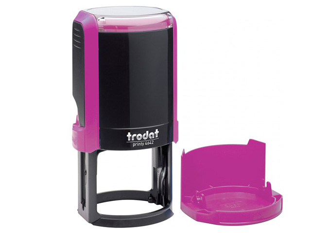 Оснастка для круг. печ. пласт. d-42мм Trodat №4642(ковпачок)(рожев.) — купити | Канцелярський Сад