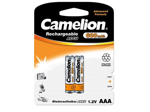 Акумулятори Camelion Ni-Mh (R-03,600mAh)/блістер 2шт (12) — купити | Канцелярський Сад