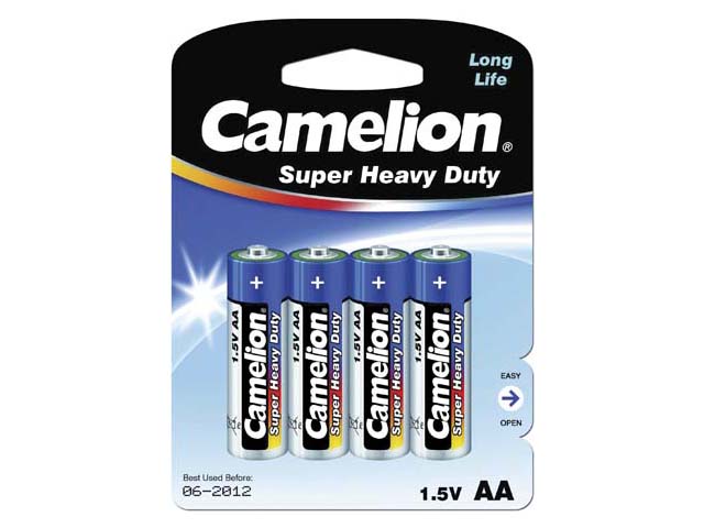 Батарейки Camelion blue R-06/блістер 4шт (12)(240) — купити | Канцелярський Сад