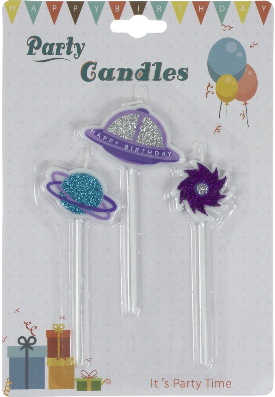 Свічка в торт "Космос" 3шт №1253(24) — фото товару | Канцелярський Сад