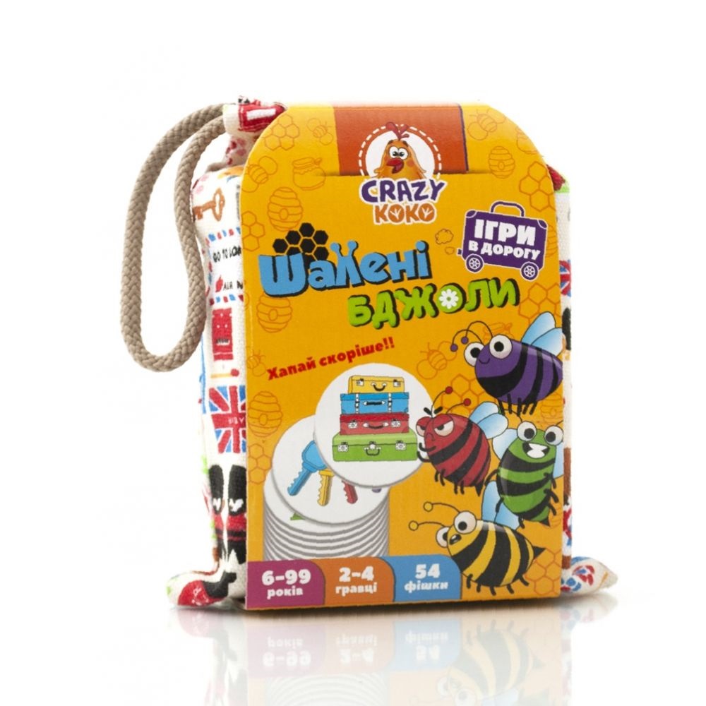 Гра наст. "Шалені бджоли" у мішечку укр. №VT8077-15 — фото товару | Канцелярський Сад