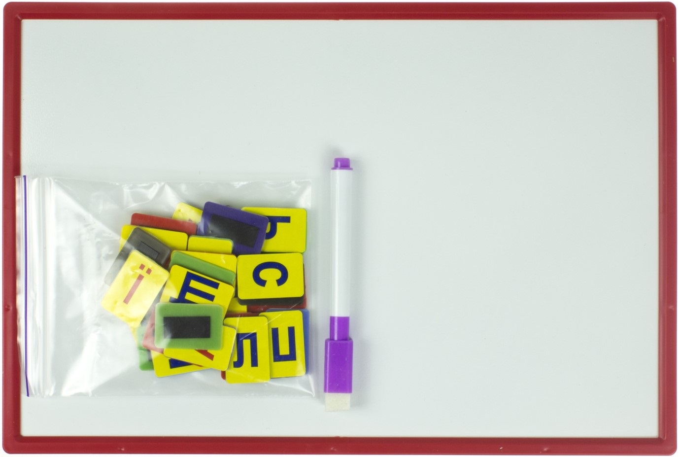 Дошка магнітна 207х308мм (+маркер, магніти укр. букв, двостороння)(20) — фото товару | Канцелярський Сад