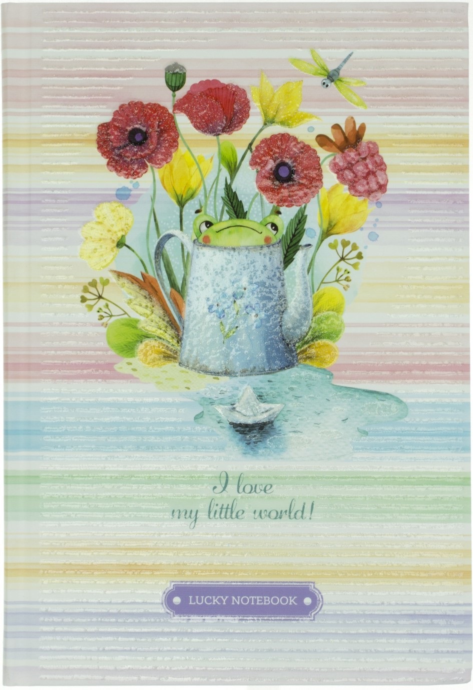 Блокнот А5 64арк. кліт. інтегр. обкл.,мат. лам.,глітер №БК307/8046/Мандарин/(4)(32) — фото товару | Канцелярський Сад