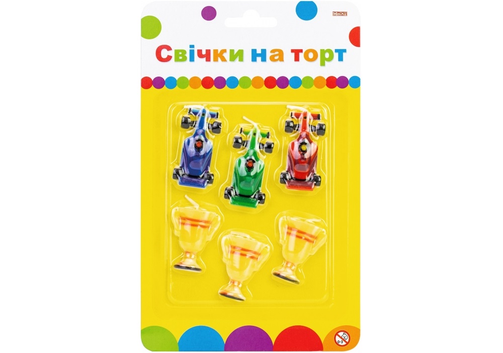 Набір свічок "Гонки" (6шт) №MX624021(24) — фото товару | Канцелярський Сад