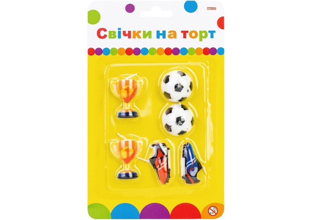Набір свічок "Футбол" (6шт) №MX624032(24) — купити | Канцелярський Сад