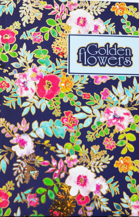 Блокнот А5 40арк. б/лін. "Golden Flowers" violet №903627/Profiplan/ — фото товару | Канцелярський Сад