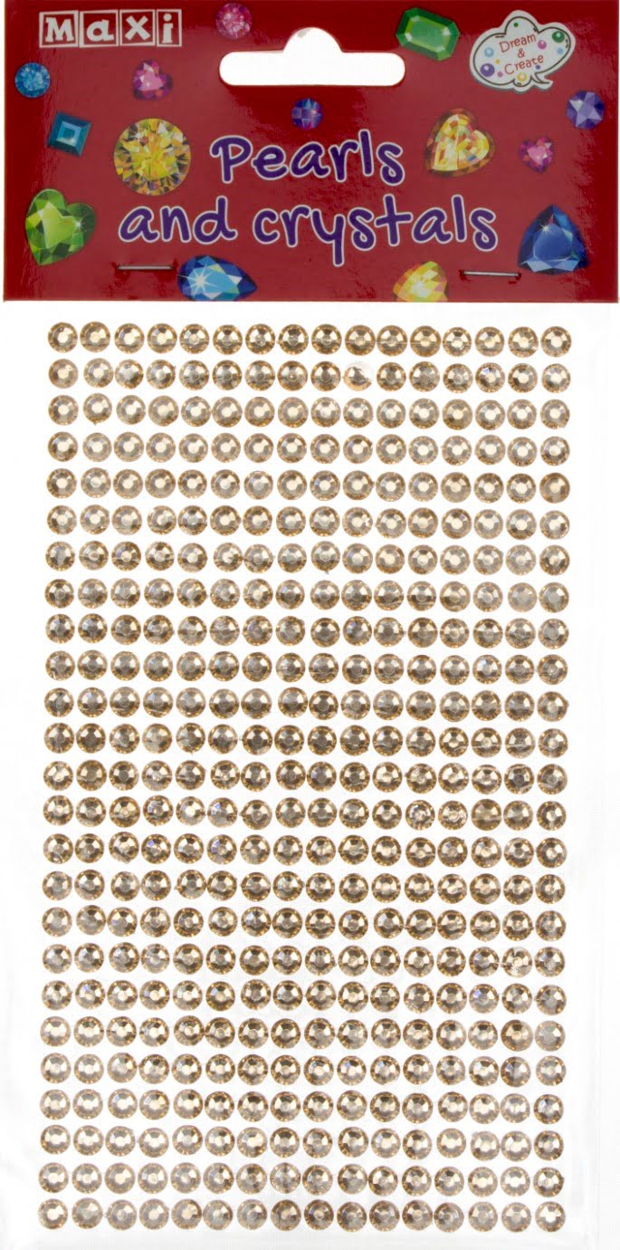 Перлини та стрази "Maxi" самоклеючі,золоті №MX61605-06 — фото товару | Канцелярський Сад