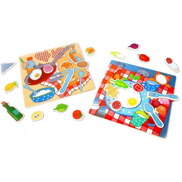 Іграшка дерев'яна Гра магнітна двостороння кухня №3578 /Classic World/ — купити | Канцелярський Сад