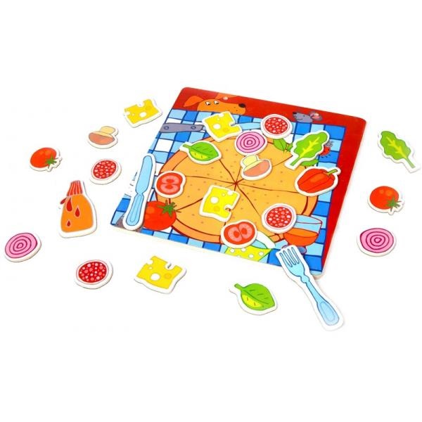 Іграшка дерев'яна Гра магнітна двостороння піца №3579 /Classic World/ — фото товару | Канцелярський Сад