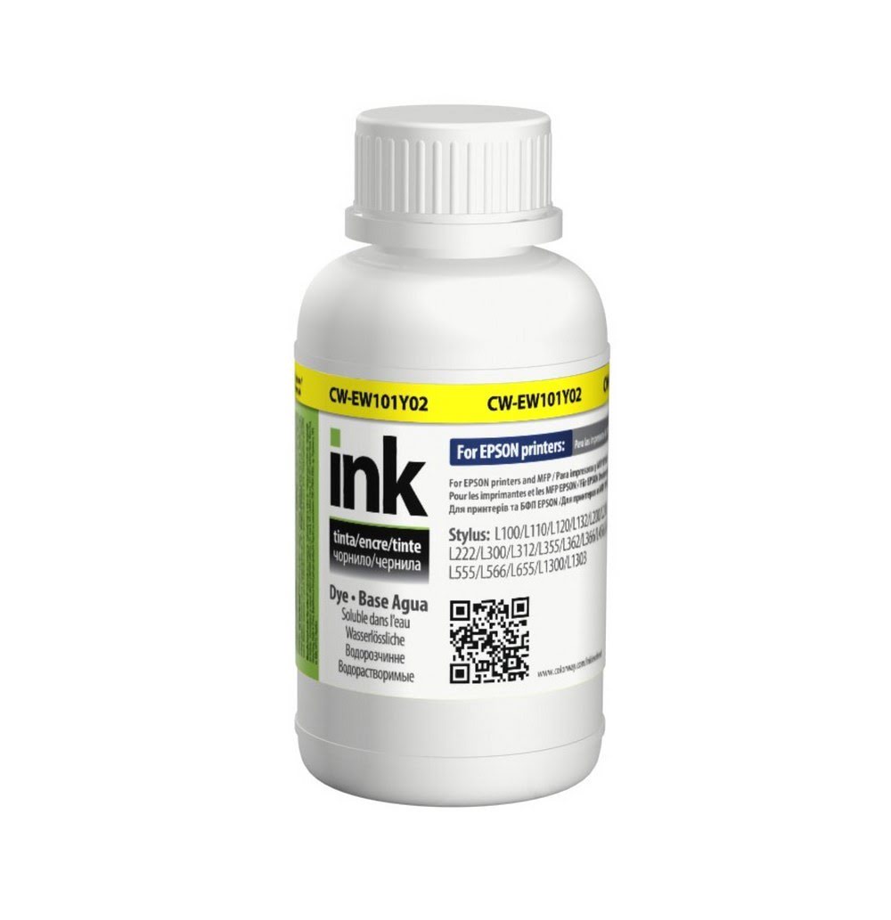 Чорнило ColorWay Epson L-100/200/EW101Y series 200мл yellow — фото товару | Канцелярський Сад