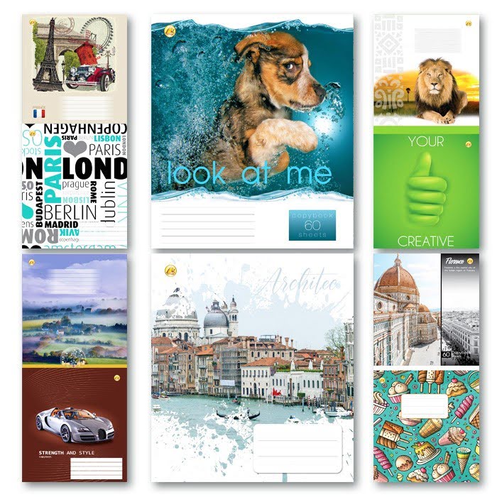 Зошит 60арк. лін. /ТВ/ "Мікс 60ЛВ1" №92680(10)(160) — фото товару | Канцелярський Сад