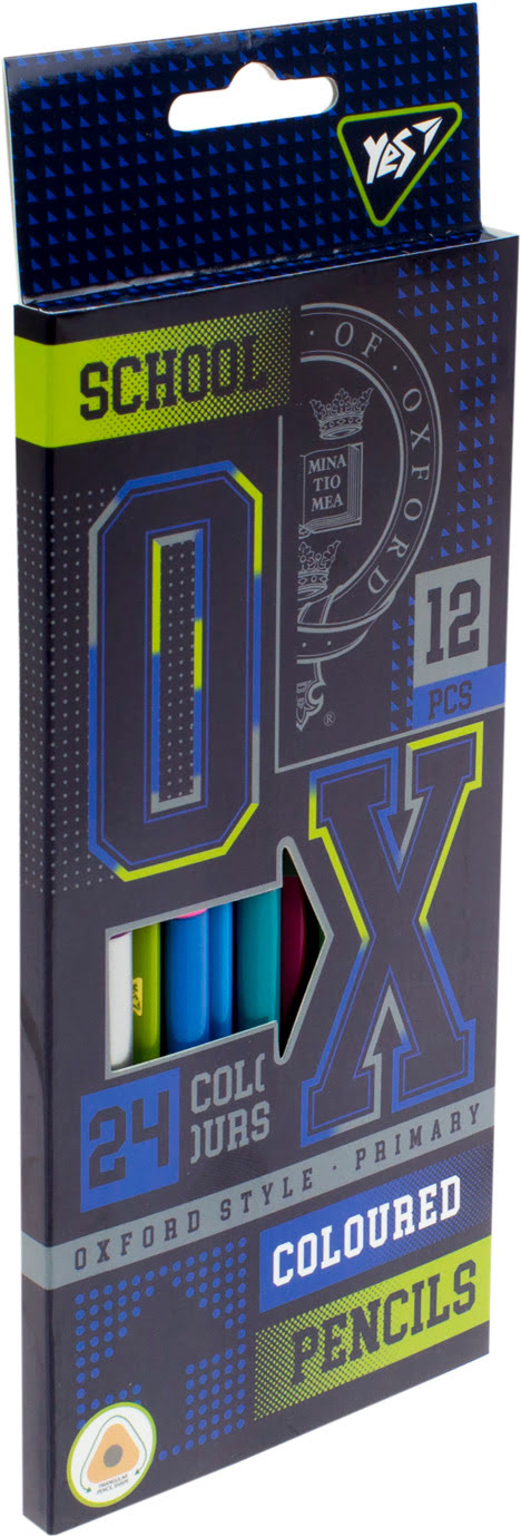 Олівці кольор. 24 кольор./12шт "Yes" №290604 Oxford(12) — фото товару | Канцелярський Сад