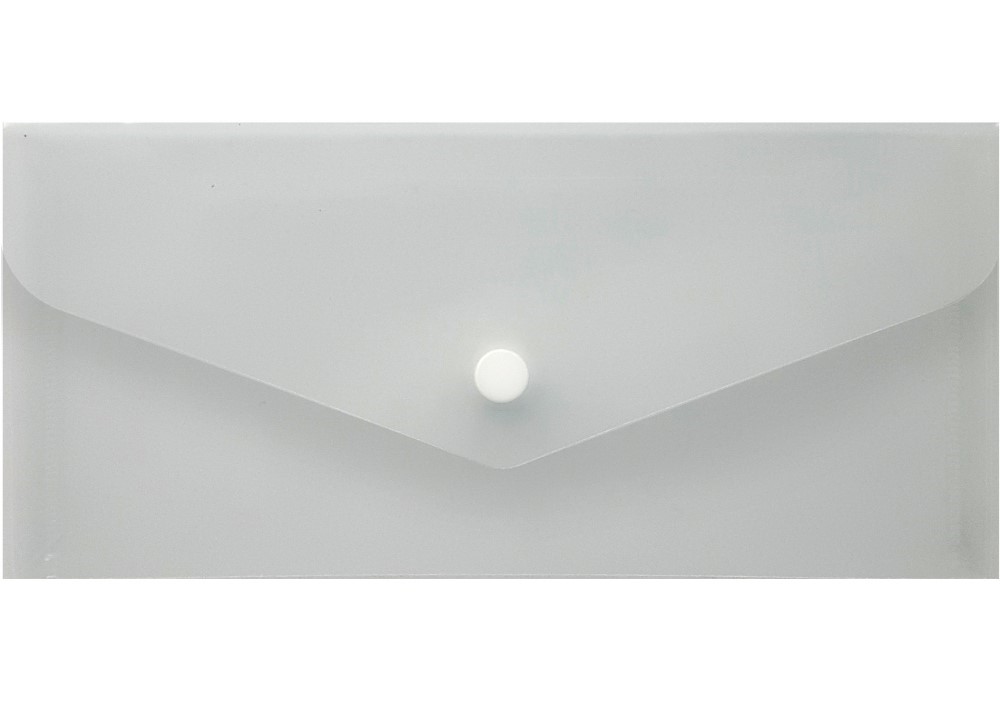 Папка-конверт "Economix" №E31306-00 на кнопці під євроконверт E65 прозора (5)(100) — фото товару | Канцелярський Сад