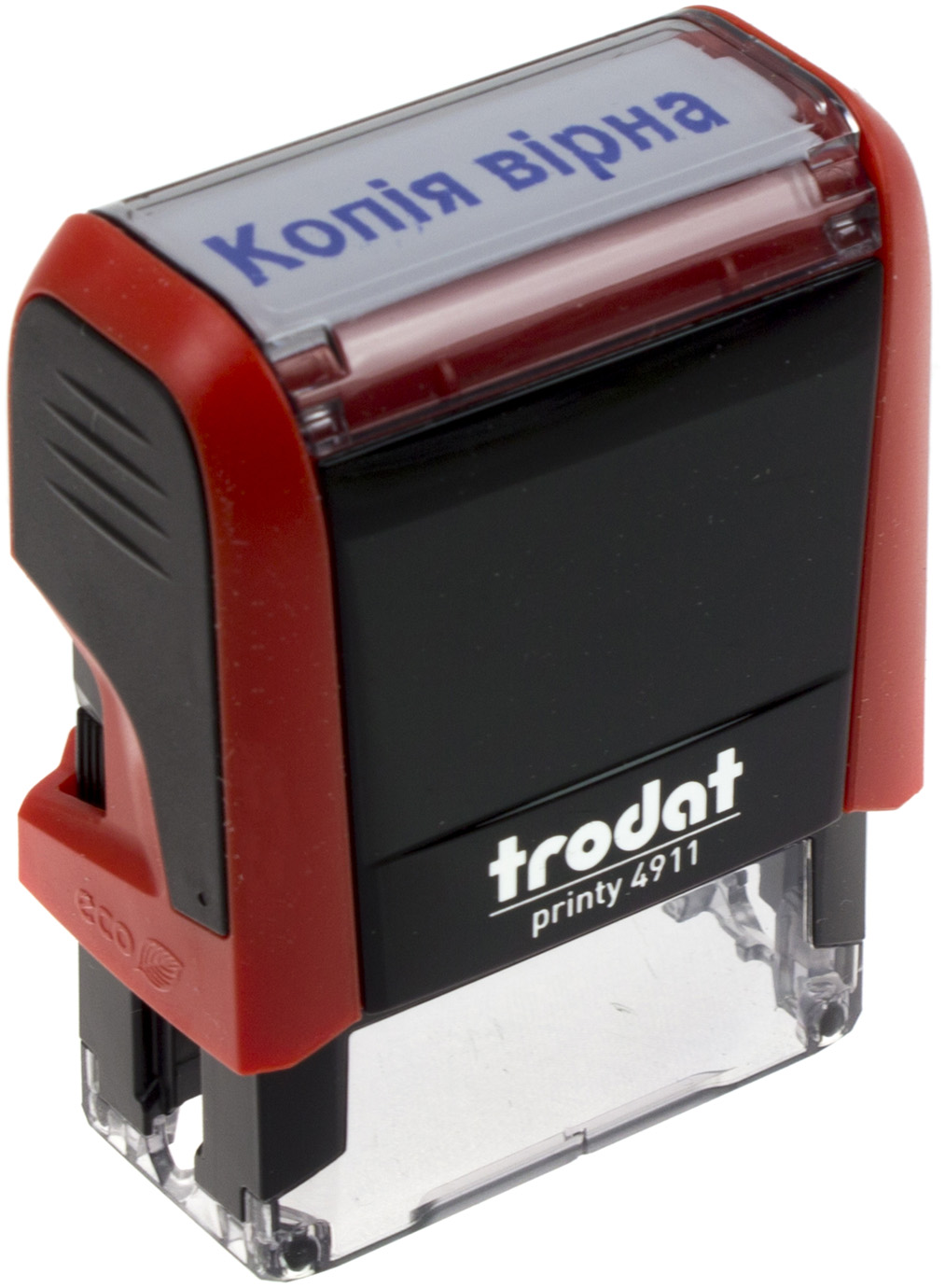 Оснастка для штампа пласт. 38х14мм Trodat №4911 "Копія вірна" (червона) — фото товару | Канцелярський Сад