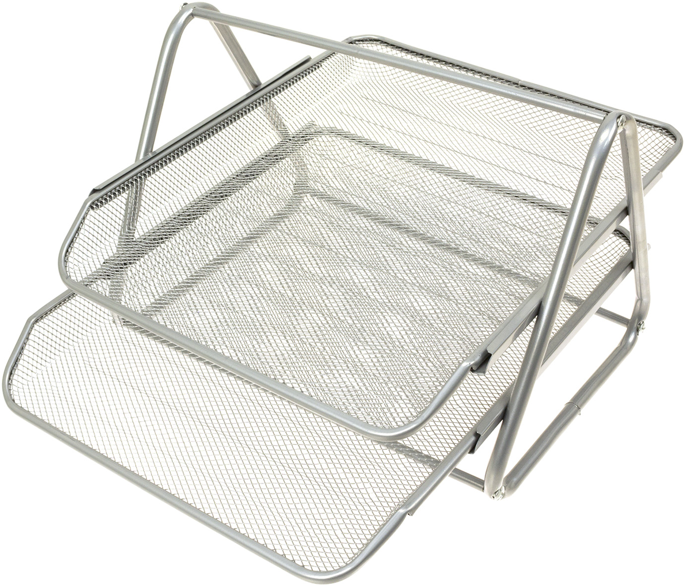 Лоток горизонт. "Leader" №542500 на 2від. метал. срібний(12) — купити | Канцелярський Сад