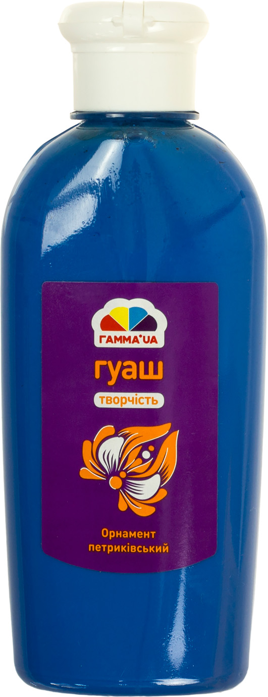 Гуашева фарба "Гамма UA" Творчість 250мл блакитна №403217 (10) — фото товару | Канцелярський Сад