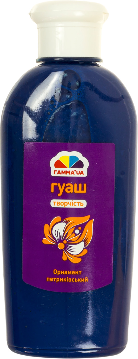 Гуашева фарба "Гамма UA" Творчість 250мл синя №403219 (10) — фото товару | Канцелярський Сад