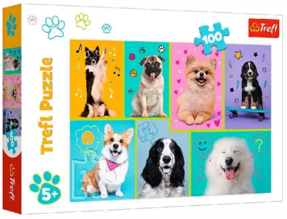 Пазли Trefl 100ел. У світі собак №16421(12) — фото товару | Канцелярський Сад