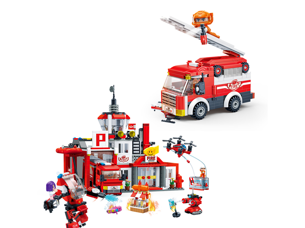 Конструктор "Banbao" BanBao City,Команда пожежників,1081дет. №7130(4) — купити | Канцелярський Сад