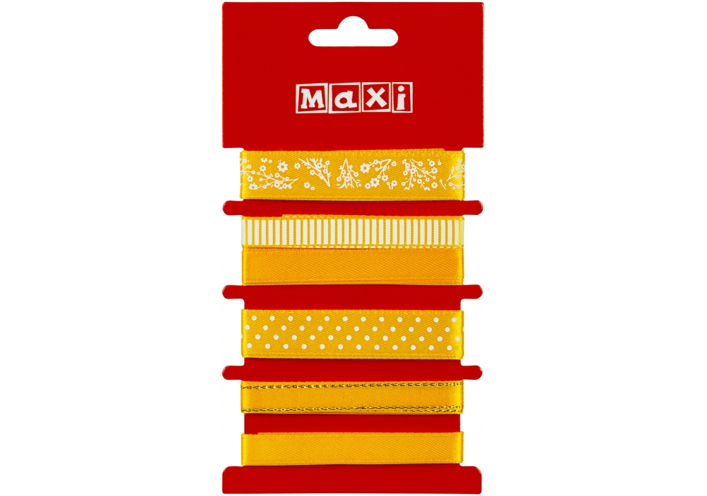 Набір стрічок декор. (6шт) 1м,жовтий №BJ21-05019 — фото товару | Канцелярський Сад