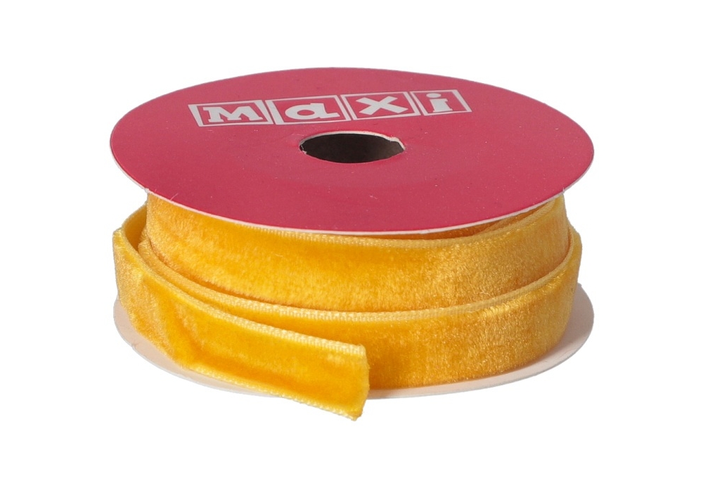 Стрічка декор. 2м вельвет 2мх1см,жовта №BJ21-05015-A — фото товару | Канцелярський Сад