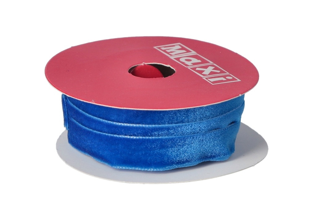 Стрічка декор. 2м вельвет 2мх1см,синя №BJ21-05015-F — фото товару | Канцелярський Сад