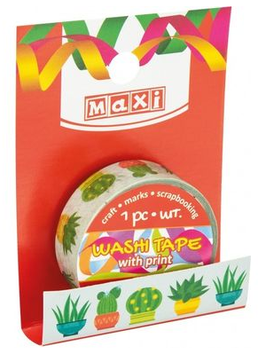 Стрічка декор. "Maxi" з принтом 15ммх3м №MX61963(20) — фото товару | Канцелярський Сад