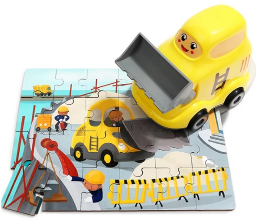 Іграшка Бульдозер з пазлами №130910/Top Bright/ — фото товару | Канцелярський Сад