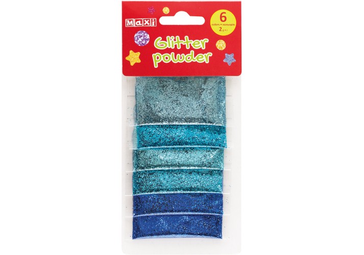 Блискітки "Maxi" 2г, 6 кольорів №MX61675(36) — купити | Канцелярський Сад
