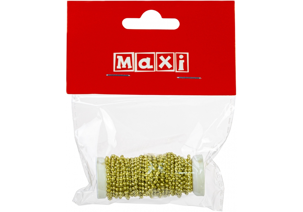 Мотузок декор. з бісеру 3м золото № BJ21-05048-A — фото товару | Канцелярський Сад