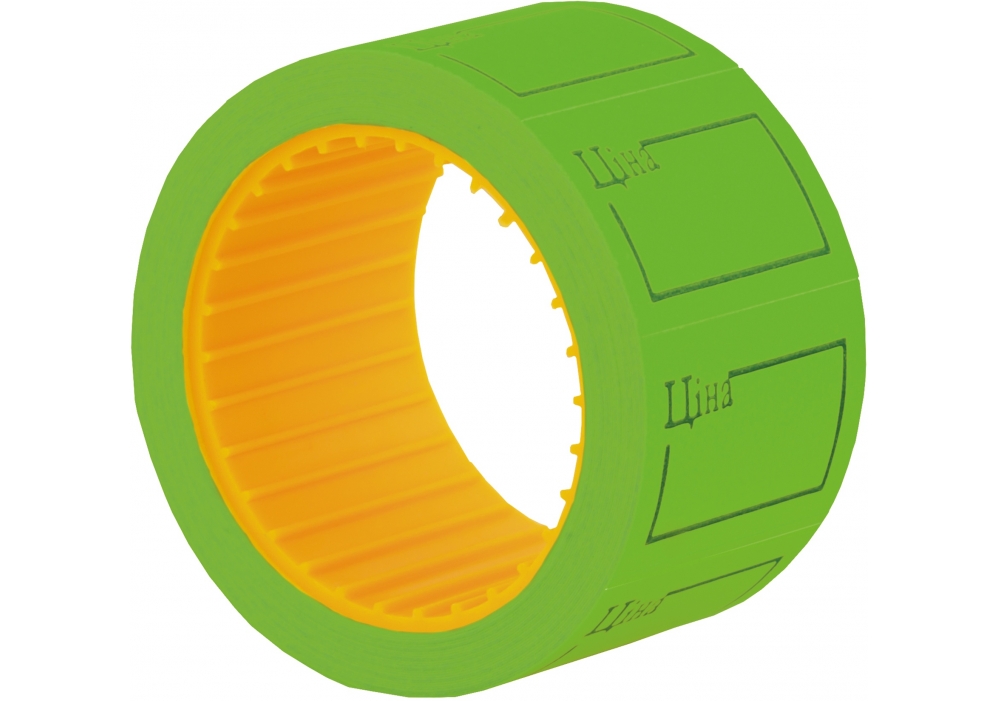 Цінник для автом. пістолета "Economix" "Ціна" 30х20мм 200шт зелений №E21306-04(10)(300) — фото товару | Канцелярський Сад