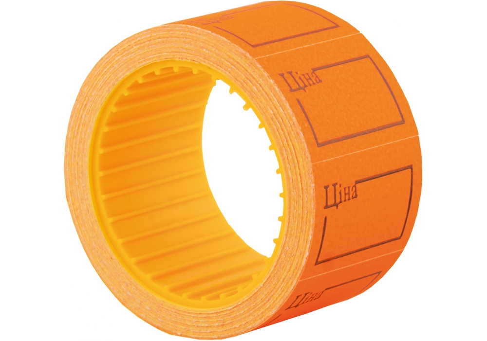 Цінник клейкий в рул. "Economix" "Ціна" 30х20мм 200шт помаранчевий №E21306-06(10)(300) — фото товару | Канцелярський Сад