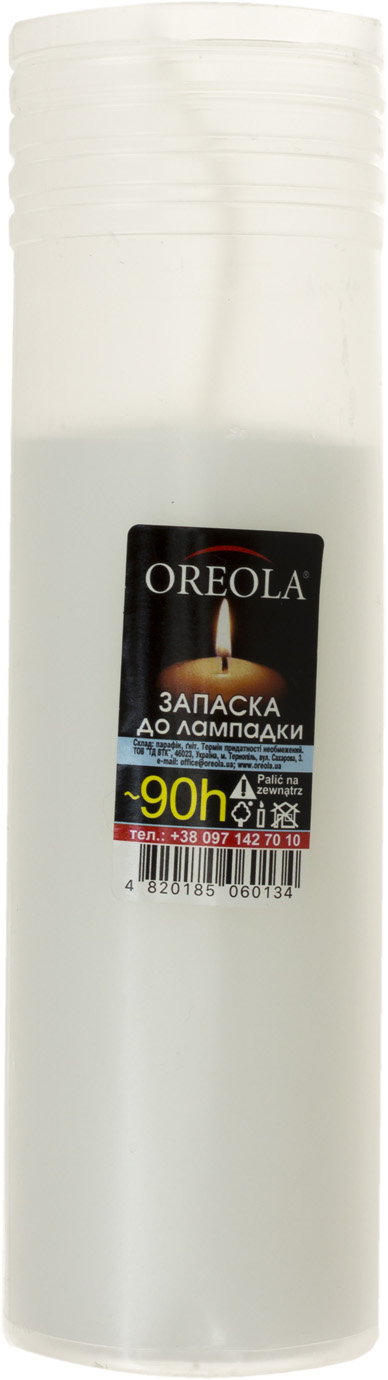 Свічка парафінова "Ореола" 90год.(34) — фото товару | Канцелярський Сад